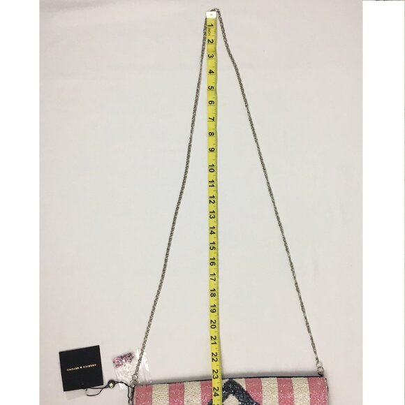 America & Beyond Candy Crush Clutch Beaded Removable Chain Strap - Picture 13 of 13